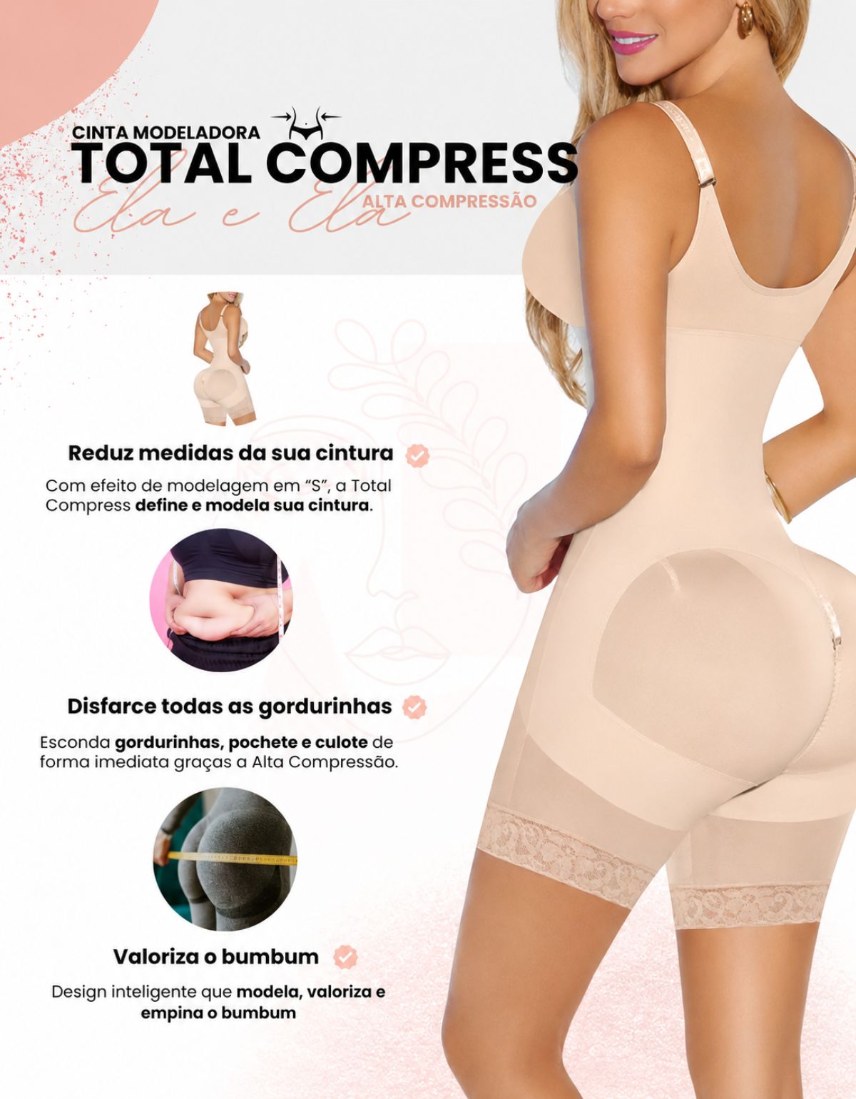 Cinta Modeladora de Alta Compreesão Total Compress