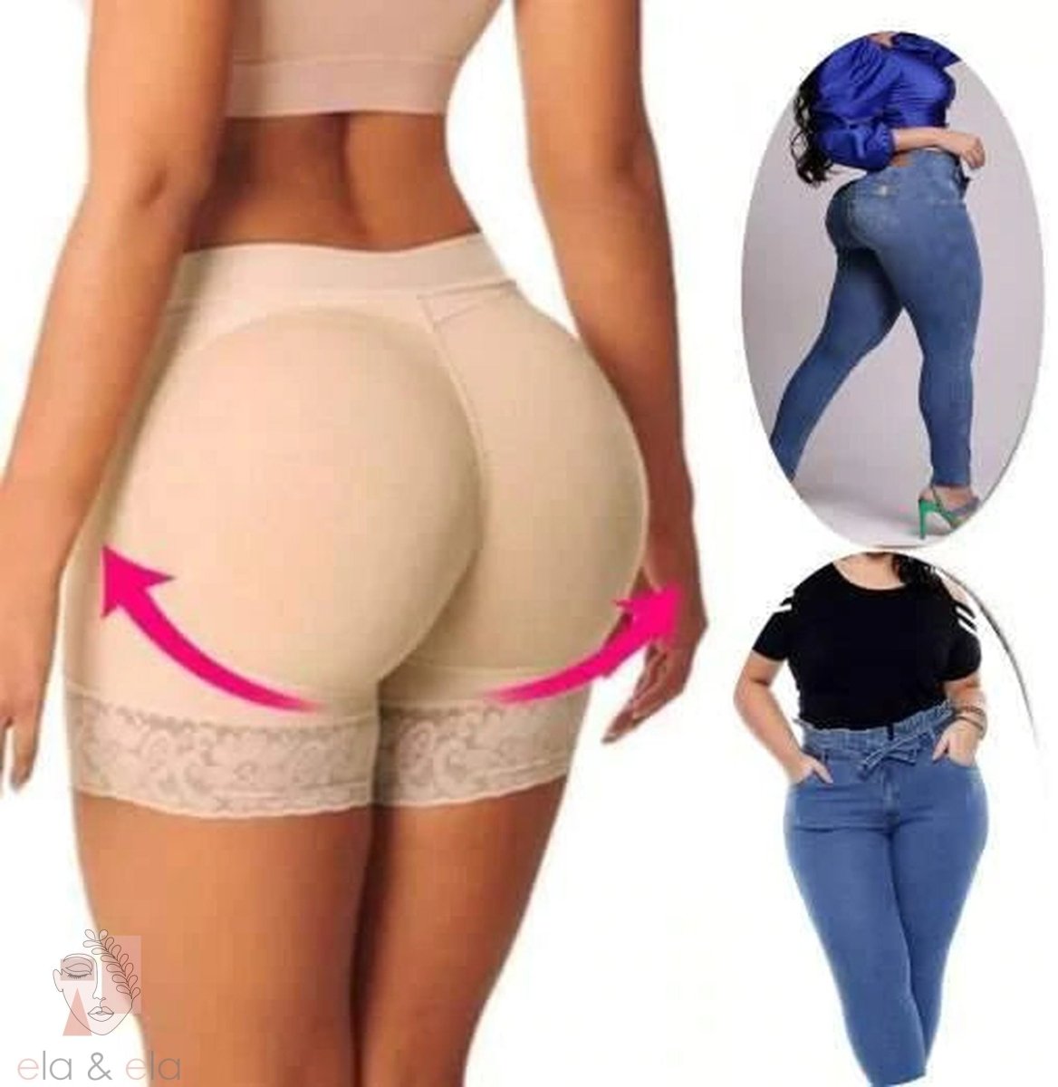 Calcinha TopFit Modeladora Empina BumBum Efeito Sillicone - Ela e Ela - Cintas Modeladoras