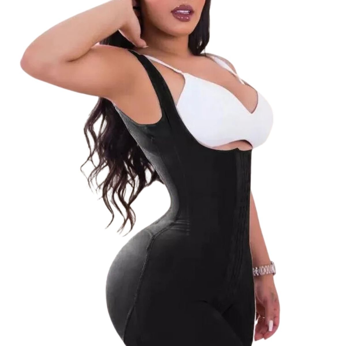 Cinta Modeladora Mega Compreessão com 9 Barbatanas Black Compress - Ela e Ela - Cintas Modeladoras