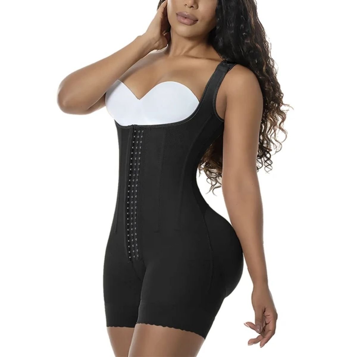 Cinta Modeladora Mega Compreessão com 9 Barbatanas Black Compress - Ela e Ela - Cintas Modeladoras