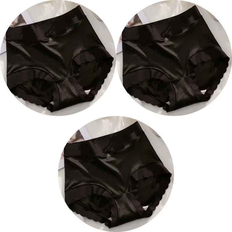 KIT 3 Calcinhas de Seda Premium Antibacteriana sem Costura - Ela e Ela - Cintas Modeladoras