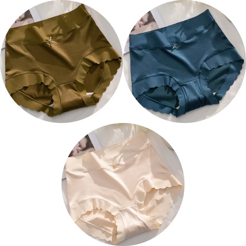 KIT 3 Calcinhas de Seda Premium Antibacteriana sem Costura - Ela e Ela - Cintas Modeladoras