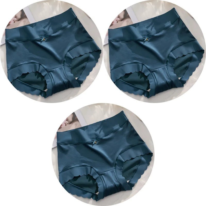 KIT 3 Calcinhas de Seda Premium Antibacteriana sem Costura - Ela e Ela - Cintas Modeladoras