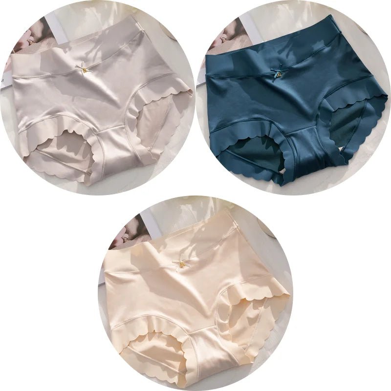 KIT 3 Calcinhas de Seda Premium Antibacteriana sem Costura - Ela e Ela - Cintas Modeladoras