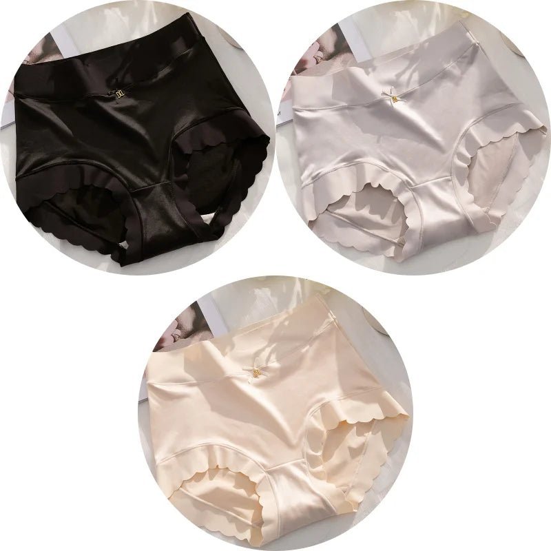 KIT 3 Calcinhas de Seda Premium Antibacteriana sem Costura - Ela e Ela - Cintas Modeladoras