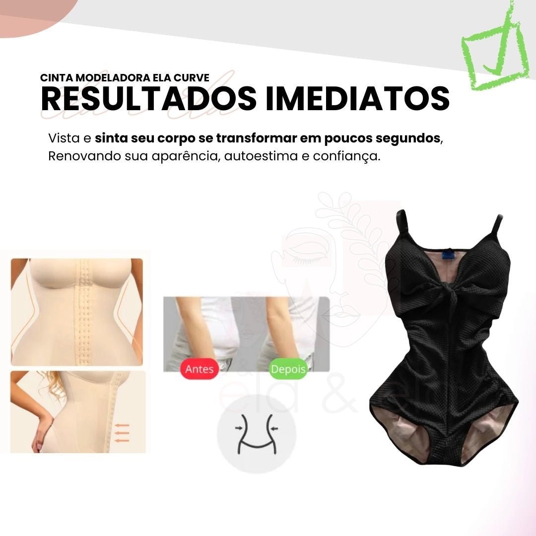 Maiô Modelador Redutor de Medidas Alta Compressão M10X - Ela e Ela - Cintas Modeladoras