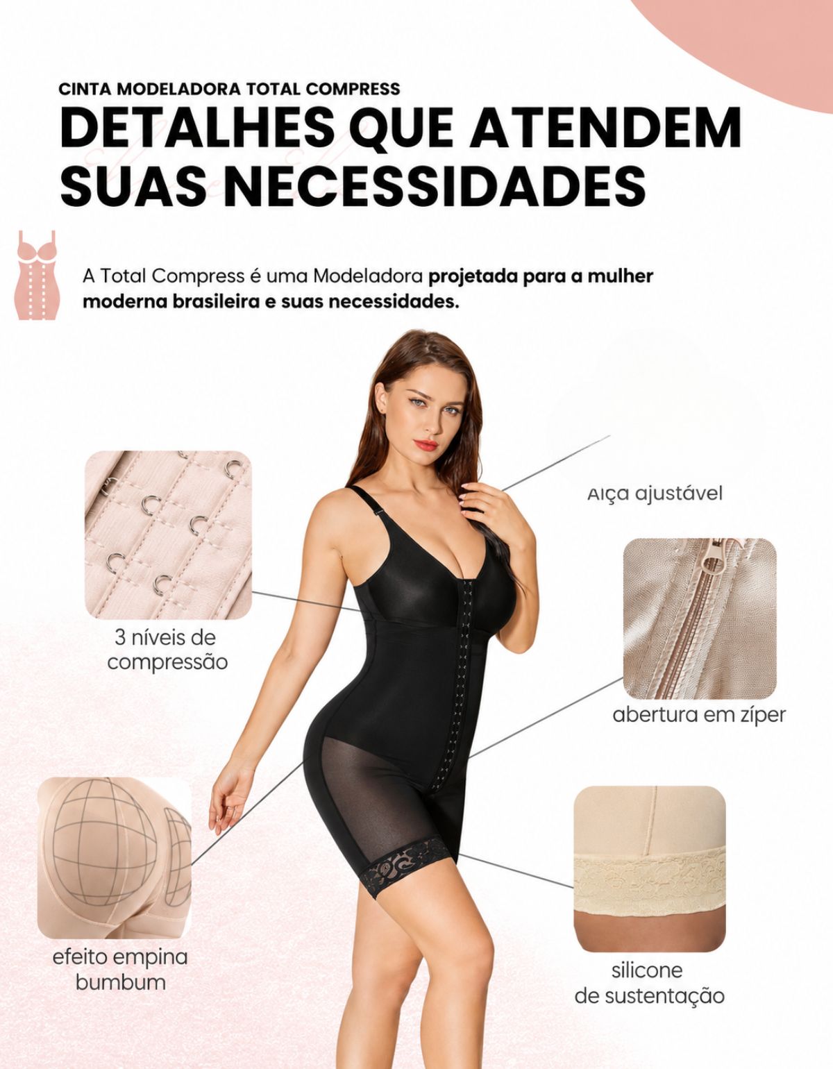 Cinta Modeladora de Alta Compreesão Total Compress