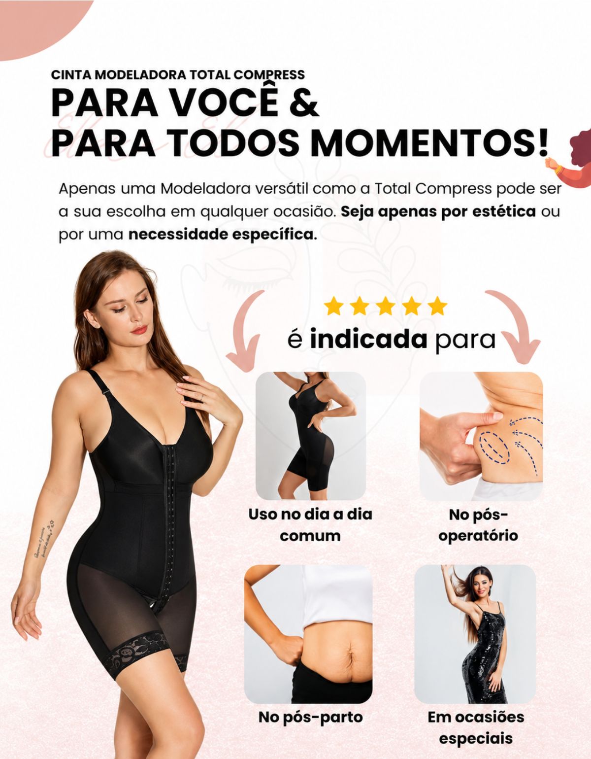 Cinta Modeladora de Alta Compreesão Total Compress