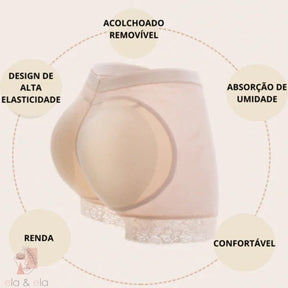 Calcinha TopFit Modeladora Empina BumBum Efeito Sillicone - Ela e Ela - Cintas Modeladoras