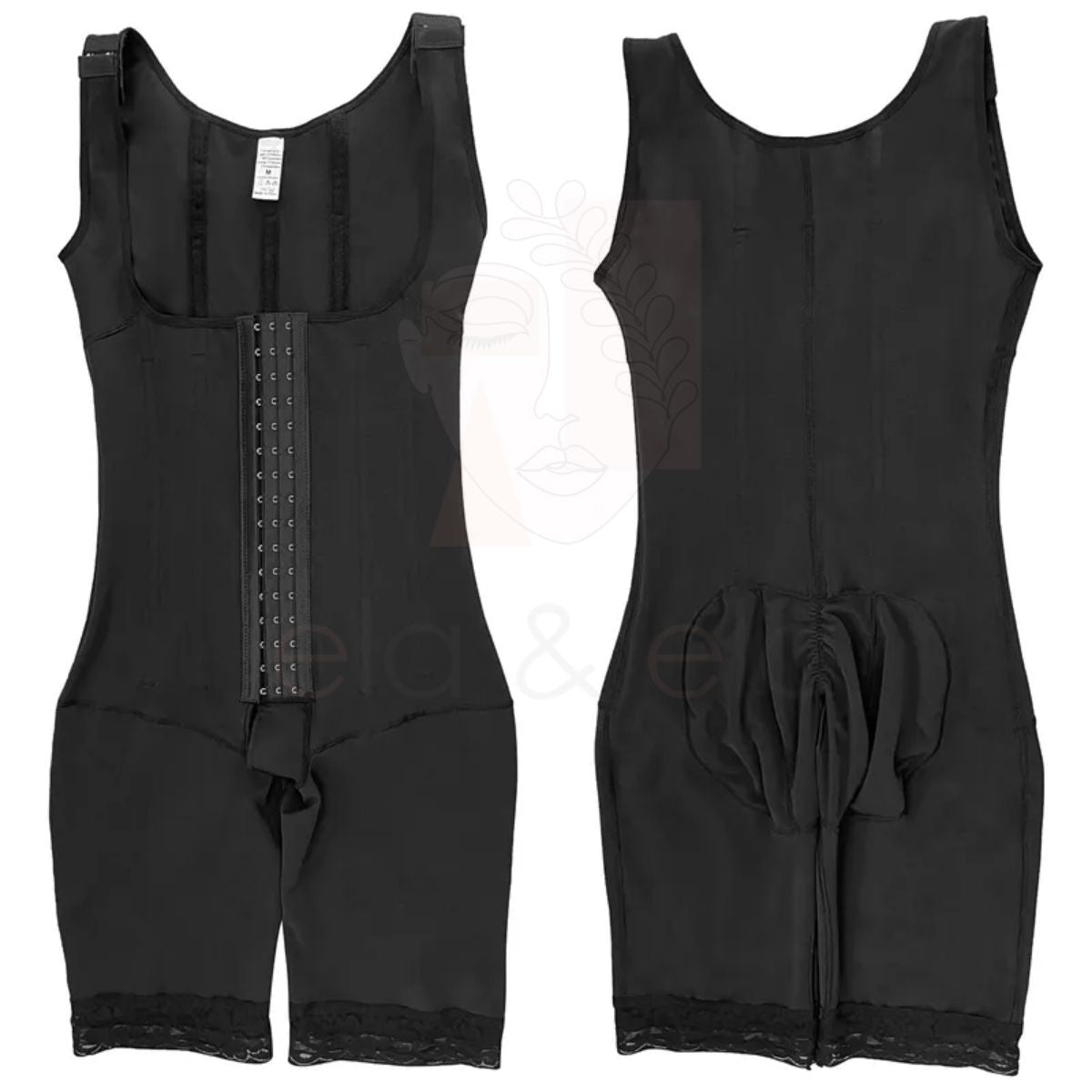 Cinta Modeladora Mega Compreessão com 9 Barbatanas Black Compress - Ela e Ela - Cintas Modeladoras