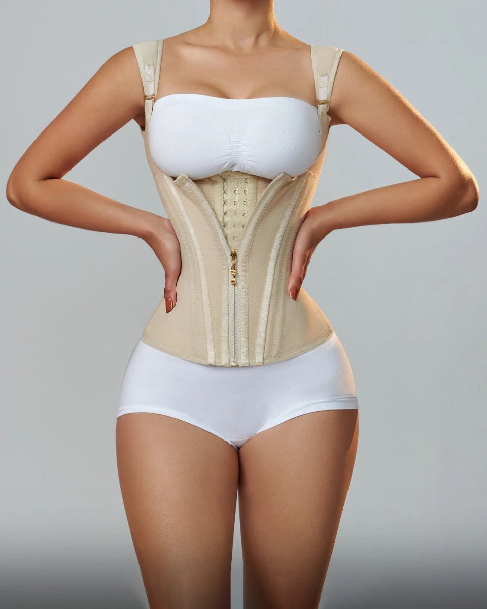 Colete Espartilho Modelador Alta Compressão 3 Níveis com Zíper Eva Belt - Ela e Ela - Cintas Modeladoras
