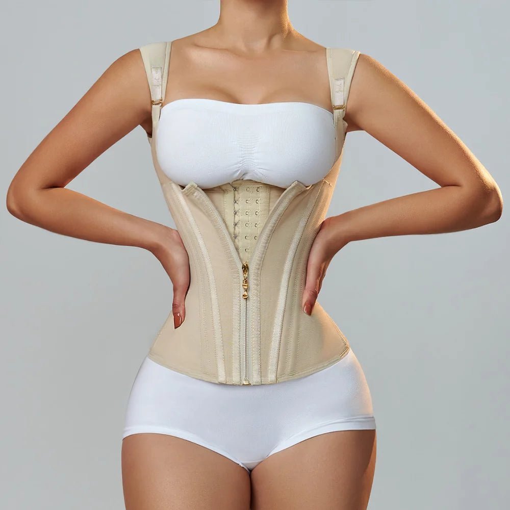Colete Espartilho Modelador Alta Compressão 3 Níveis com Zíper Eva Belt - Ela e Ela - Cintas Modeladoras